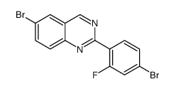 6-bromo-2-(4-bromo-2-fluorophenyl)quinazoline结构式