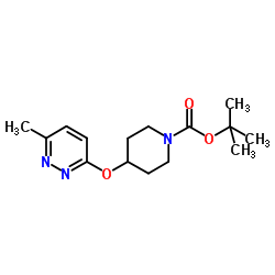 4-(6-Methyl-pyridazin-3-yloxy)-piperidine-1-carboxylic acid tert-butylester structure