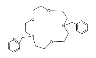 N,N'-bis(2-pyridylmethyl)diaza-15-crown-5 Structure