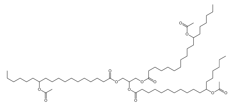 1,2,3-propanetriyl tris[12-(acetoxy)octadecanoate] Structure