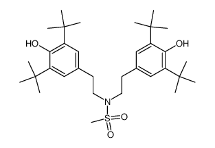 N,N-bis[β-(3,5-di-t-butyl-4-hydroxyphenyl)ethyl]methanesulfonamide结构式