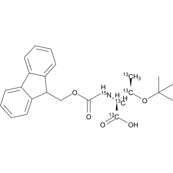 Fmoc-Thr(tBu)-OH-13C4,15N结构式