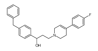 1-(4-benzylphenyl)-3-[4-(4-fluorophenyl)-3,6-dihydro-2H-pyridin-1-yl]propan-1-ol Structure