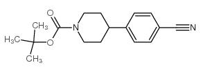 1-叔丁氧羰基-4-(4'-氰基)哌啶结构式