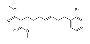 (E)-2-[7-(2-bromophenyl)hept-4-enyl]malonic acid dimethyl ester Structure