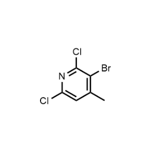3-溴-2,6-二氯-4-甲基吡啶结构式