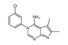 3-(3-chlorophenyl)-5,6-dimethylpyrrolo[2,3-d]pyrimidin-4-amine Structure