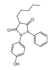 1-(4-hydroxyphenyl)-4-pentyl-2-phenylpyrazolidine-3,5-dione结构式