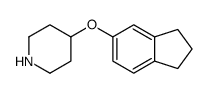 4-(2,3-dihydro-1H-inden-5-yloxy)piperidine结构式