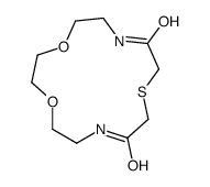 1,4-dioxa-10-thia-7,13-diazacyclopentadecane-8,12-dione结构式