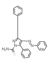 1H-Pyrazole-1-carbothioamide,3,5-diphenyl-4-(2-phenyldiazenyl)-结构式