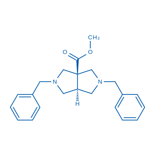 反式-2,5-二苄基六氢吡咯并[3,4-c]吡咯-3a(1H)-羧酸甲酯图片