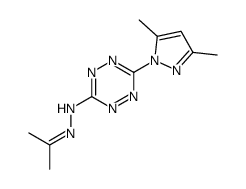 1-[6-(3,5-dimethylpyrazol-1-yl)-1,2,4,5-tetrazin-3-yl]-2-(prop-2-ylidene)hydrazine Structure