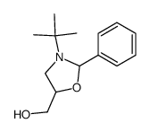 2-phenyl-3-tert-butyl-5-(hydroxymethyl)oxazolidine结构式