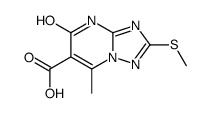 4,5-Dihydro-7-methyl-2-(methylthio)-5-oxo[1,2,4]triazolo[1,5-a]pyrimidine-6-carboxylic acid structure