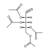 2-O,3-O,4-O,5-O-Tetraacetyl-D-lyxononitrile Structure