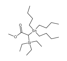 methyl 2-(tributylstannyl)-2-(triethylsilyl)acetate结构式