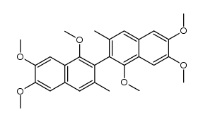 1,1',6,6',7,7'-hexamethoxy-3,3'-dimethyl-2,2'-binaphthalene Structure