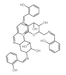 6-[[[6-[2,3-dihydroxy-4,6-bis[(6-oxo-1-cyclohexa-2,4-dienylidene)methylamino]cyclohexyl]oxy-3,4-dihydroxy-5-[(6-oxo-1-cyclohexa-2,4-dienylidene)methylamino]oxan-2-yl]methylamino]methylidene]cyclohexa- Structure