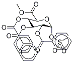 α-D-Glucopyranuronic Acid Methyl Ester 2,3,4-Tribenzoate 1-Methanesulfonate Structure