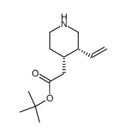 tert-butyl 2-[(3R,4S)-3-ethenylpiperidin-4-yl]acetate Structure