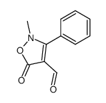 2,5-dihydro-2-methyl-5-oxo-3-phenylisoxazole-4-carbaldehyde Structure