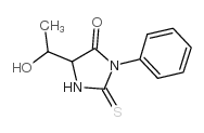 4-Imidazolidinone,5-(1-hydroxyethyl)-3-phenyl-2-thioxo- Structure