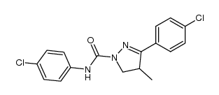 N,3-bis-(4-chlorophenyl)-4-methyl-4,5-dihydro-1H-pyrazole-1-carboxamide结构式