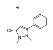 3-chloro-1,2-dimethyl-5-phenyl-1,3-dihydropyrazol-1-ium,iodide结构式