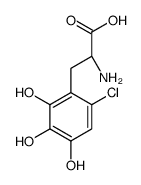 (2S)-2-amino-3-(6-chloro-2,3,4-trihydroxyphenyl)propanoic acid Structure