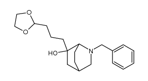 2-benzyl-6-(3-[1,3]dioxolan-2-yl-propyl)-2-aza-bicyclo[2.2.2]octan-6-ol结构式