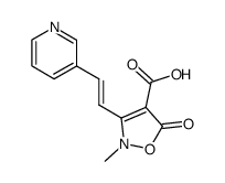 2-methyl-5-oxo-3-(trans-2-pyridin-3-yl-vinyl)-2,5-dihydro-isoxazole-4-carboxylic acid结构式