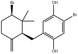 2-Bromo-5-[[(1S,3R)-3-bromo-2,2-dimethyl-6-methylenecyclohexyl]methyl]-1,4-benzenediol structure