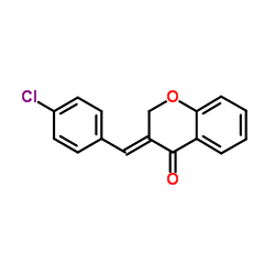 (E)-3-(4-CHLOROBENZYLIDENE)-2,3-DIHYDROCHROMEN-4-ONE结构式