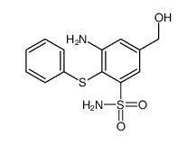 3-amino-5-(hydroxymethyl)-2-phenylsulfanylbenzenesulfonamide结构式