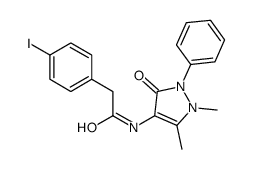 N-(1,5-dimethyl-3-oxo-2-phenylpyrazol-4-yl)-2-(4-iodophenyl)acetamide Structure