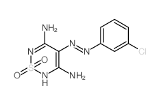 3,5-Diamino-4-((3-chlorophenyl)diazenyl)-1lambda(4),2,6-thiadiazin-1-ol 1-oxide Structure