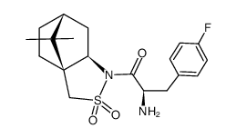 (R)-2-amino-1-((3aS,6R,7aR)-8,8-dimethyl-2,2-dioxidotetrahydro-3H-3a,6-methanobenzo[c]isothiazol-1(4H)-yl)-3-(4-fluorophenyl)propan-1-one结构式