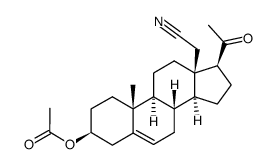 3β-acetoxy-18-cyano-pregn-5-ene-20-one Structure