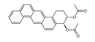 trans-3,4-diacetoxy-1,2,3,4-tetrahydrodibenz[a,h]anthracene Structure