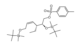 (2S,3R,4Z)-2,6-bis-tert-butyldimethylsilyloxy-3-ethyl-4-hexenyl p-toluenesulfonate Structure