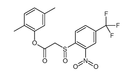 (2,5-dimethylphenyl) 2-[2-nitro-4-(trifluoromethyl)phenyl]sulfinylacetate结构式