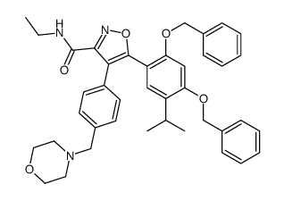 5-(2,4-bis(benzyloxy)-5-isopropylphenyl)-N-ethyl-4-(4-(Morpholinomethyl)phenyl)isoxazole-3-carboxamide structure