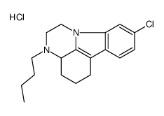 1H-Pyrazino(3,2,1-jk)carbazole, 2,3,3a,4,5,6-hexahydro-3-butyl-9-chloro-, hydrochloride structure