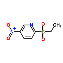 2-(乙磺酰基)-5-硝基吡啶结构式