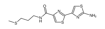 2'-amino-N-(3-(methylthio)propyl)-[2,4'-bithiazole]-4-carboxamide结构式