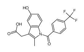 {5-hydroxy-2-methyl-1-[4-(trifluoromethyl)benzoyl]-1H-indol-3-yl}acetic acid结构式