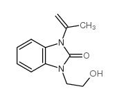 2H-BENZIMIDAZOL-2-ONE, 1,3-DIHYDRO-1-(2-HYDROXYETHYL)-3-(1-METHYLETHENYL)- structure