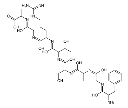 (2S)-2-[[2-[[(2S)-2-[[(2S,3R)-2-[[(2S)-2-[[(2S)-2-[[2-[[(2S)-2-amino-3-phenylpropanoyl]amino]acetyl]amino]propanoyl]amino]-3-hydroxypropanoyl]amino]-3-hydroxybutanoyl]amino]-5-(diaminomethylideneamino)pentanoyl]amino]acetyl]amino]propanoic acid Structure