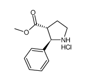 3-Pyrrolidinecarboxylic acid, 2-phenyl-, Methyl ester, trans- structure